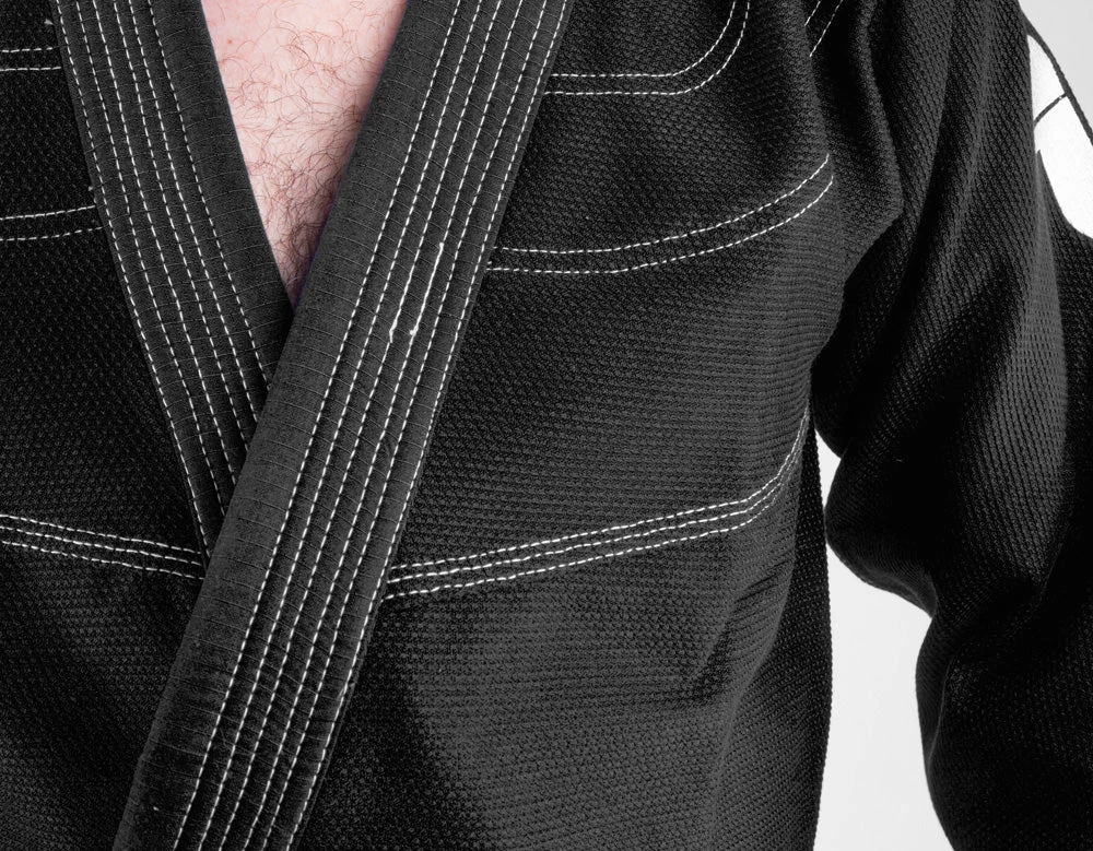 BJJ Uniforms Fighter BJJ Kimono Rice Straw - Black, BJJBL-09 8 BJJ Uniforms Fighter BJJ Kimono Rice Straw - Black, BJJBL-09