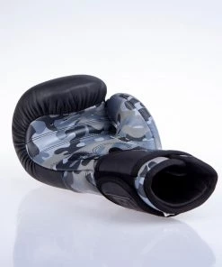 Fighter Boxing Gloves SPLIT- Gray Camo/black, FBG-001C