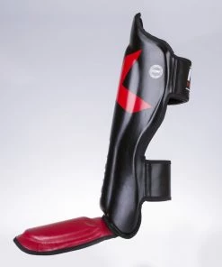 King Pro Boxing Shin Guards - Black/red, KPG-SG-95