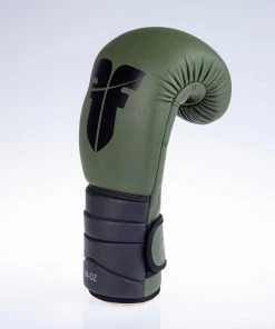 Fighter Boxing Gloves Sparring - Matt Khaki/black, FBG-002KB