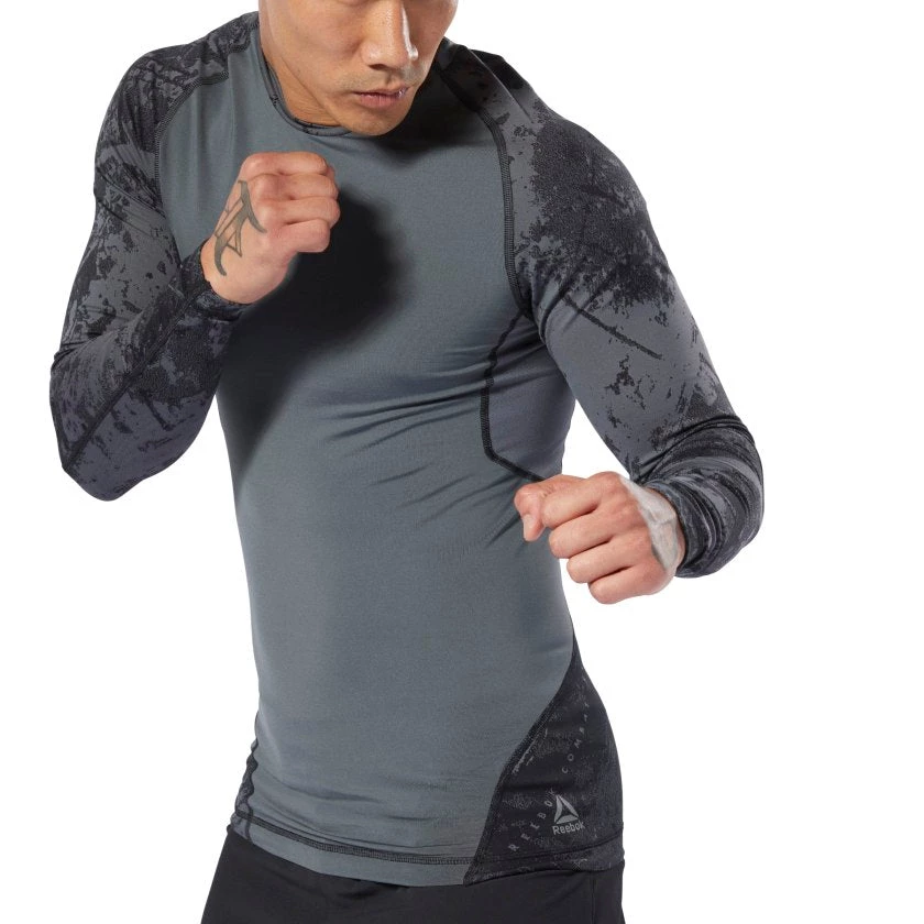 Reebok Jacquard Rashguard - Black, DQ1982 6 Reebok Jacquard Rashguard - Black, DQ1982