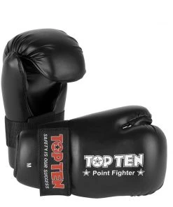 GLOVES Open Hands Top Ten Point Fighter - Black, 2165-9