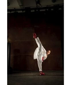 Karate Uniforms Hayashi Kumite Kimono Flexz WKF Approved - White/Red, 043-14