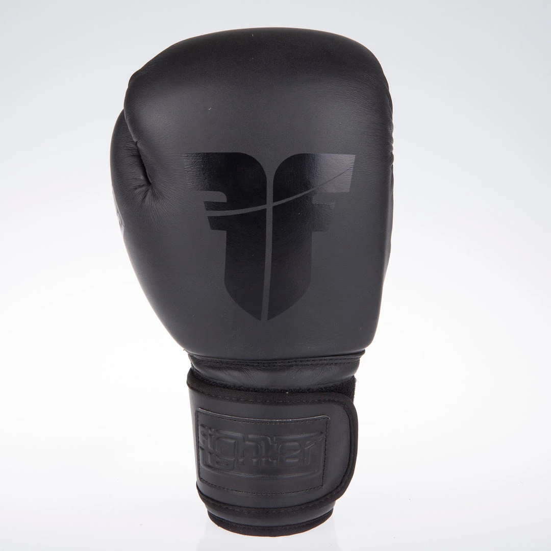 Fighter Boxing Gloves SPLIT - Matt Black, FBG-001B 10 Fighter Boxing Gloves SPLIT - Matt Black, FBG-001B