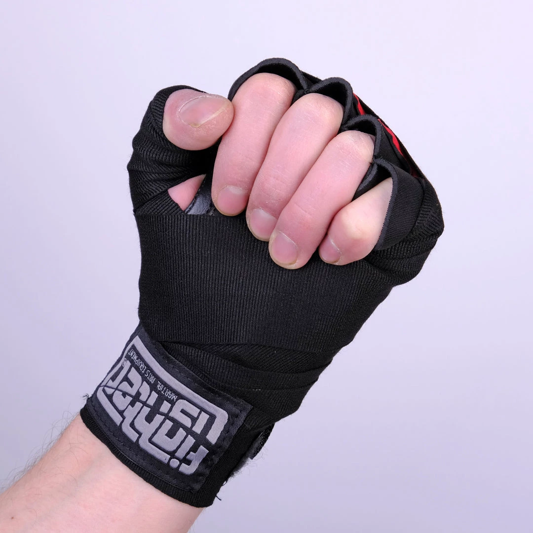 Fighter Strap Gel Hand-Wraps - Black, FGW-001BB GLOVES 8 Fighter Strap Gel Hand-Wraps - Black, FGW-001BB GLOVES