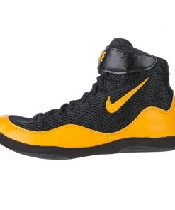Nike Inflict Wrestling Shoes - Black/orange, 325256077