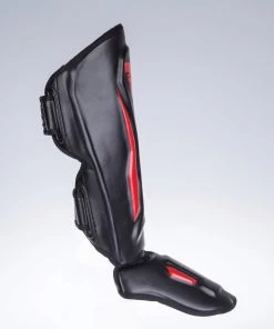 Fighter Shinguards Thai Ergo - Black/red, FSG-004BR PROTECTION