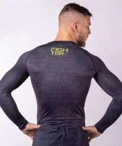 Rash Guard Fighter - Life Is A Fight - Grey, FRG-13 16 Rash Guard Fighter - Life Is A Fight - Grey, FRG-13