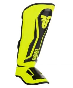 PROTECTION Fighter Shinguards Thai Ergo - Neon Yellow/black, FSG-004BNY