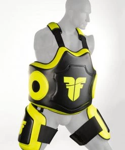 PROTECTION Fighter Thigh Pads - Black/yellow, FTHP-001BNY