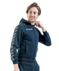 Givova Band Line Hoodie - Blue, BA10BLU