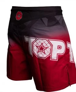 Top Ten MMA Prism Shorts - Red, 18151-41