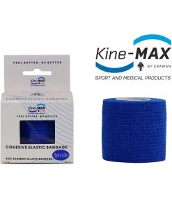 KinesioMAX TRAINING Kine-MAX Self-securing Elastic Bandage-5cm,7,5cm,10cm - Blue, CEB5BLU,CEB7BLU,CEB10BLU