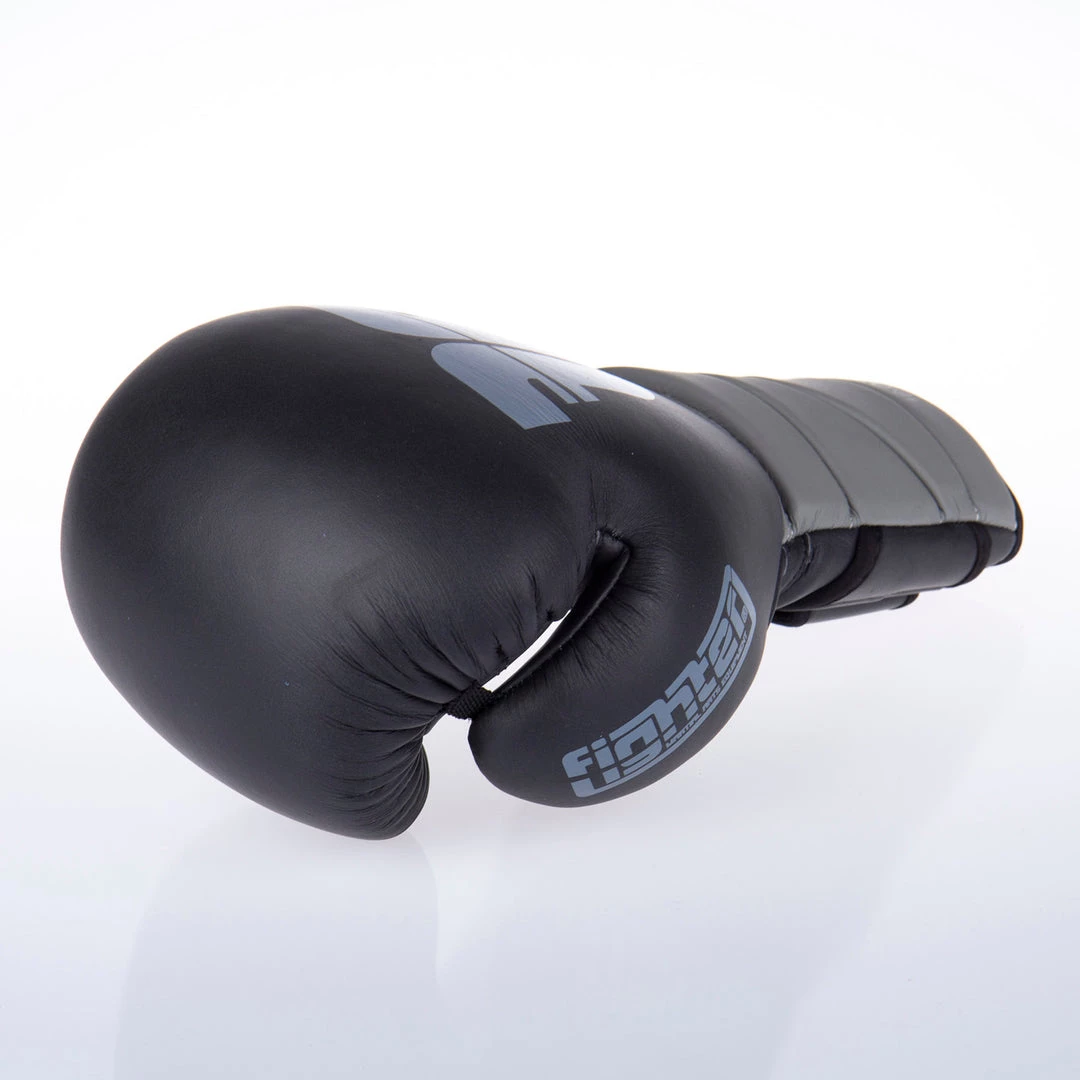 Fighter Boxing Gloves Sparring - Black/gray, FBG-002-BG 6 Fighter Boxing Gloves Sparring - Black/gray, FBG-002-BG