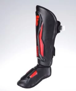 Fighter Shinguards Thai Ergo - Black/red, FSG-004BR PROTECTION