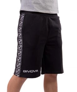 Givova Terry Band Shorts - Black, BA04-BLK Training Shorts