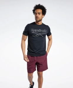 Reebok Workout ActivChill Training Tee - Black, FS8444 Training T-Shirts