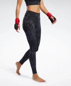 Pants Reebok Combat Jacquard Lux Tights, FK2429