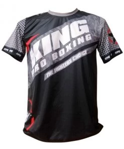King ProBoxing Training T-shirt Star Vintage Stone - Black/grey, TTEE01-BLK/GRY Training T-Shirts