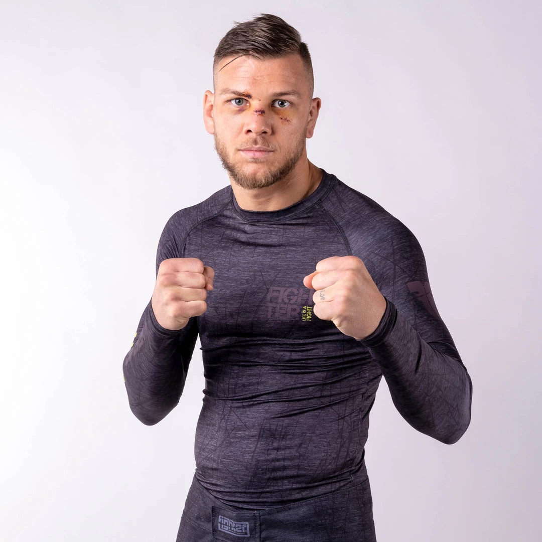 Rash Guard Fighter - Life Is A Fight - Grey, FRG-13 9 Rash Guard Fighter - Life Is A Fight - Grey, FRG-13