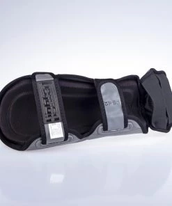 Fighter Shinguards Thai Ergo - Grey/red, FSG-004BGR