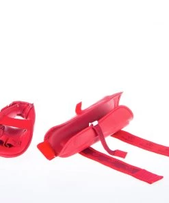 Hayashi PROTECTION Karate Kickprotector - Instep And Shin WKF - Red, 343-4N