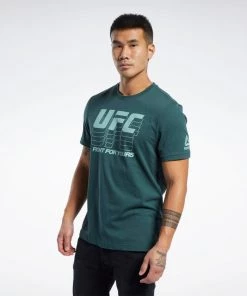 T-Shirts Reebok UFC Logo T-shirt - Green, FJ5159