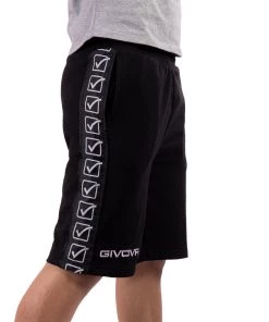 Givova Terry Band Shorts - Black, BA04-BLK Training Shorts