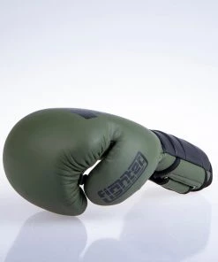 Fighter Boxing Gloves Sparring - Matt Khaki/black, FBG-002KB