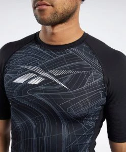 Reebok Printed Compression Tee, FS8579 Training T-Shirts