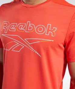 Training T-Shirts Reebok Activchill Tee - Red, FU3283