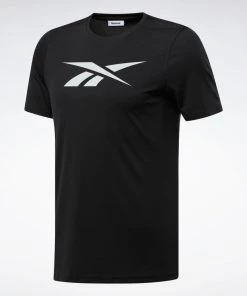 Reebok Workout Ready Tee - Black, FK6180 Training T-Shirts