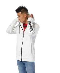 Hoodies Reebok UFC Fight Night Blank Walkout Hoodie - White, CD8586 15 Hoodies Reebok UFC Fight Night Blank Walkout Hoodie - White, CD8586