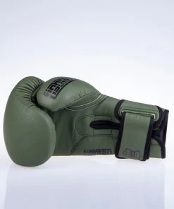 Fighter Boxing Gloves Sparring - Matt Khaki/black, FBG-002KB