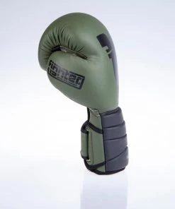 Fighter Boxing Gloves Sparring - Matt Khaki/black, FBG-002KB