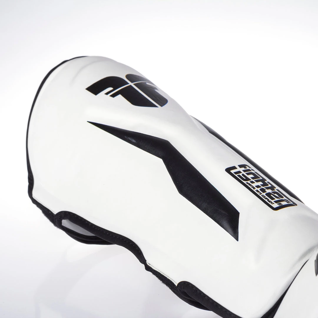 Fighter Shinguards Thai Ergo - White, FSG-004WB 4 Fighter Shinguards Thai Ergo - White, FSG-004WB