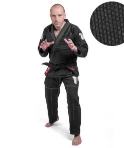 Fighter BJJ Kimono Rice Straw - KIDS - Black, BJJBL-09 BJJ Uniforms