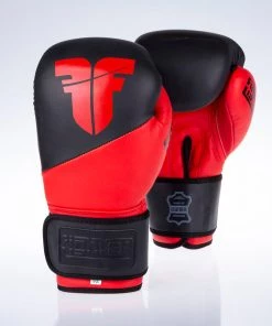Fighter Boxing Gloves SPLIT-red/black, FBG-001BR