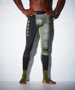 Compression Shorts Reebok Combat Training Ankle Lock Tight - Black/green, AP6721