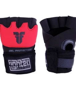 Fighter Strap Gel Hand-Wraps - Black/red, FGW-001BR