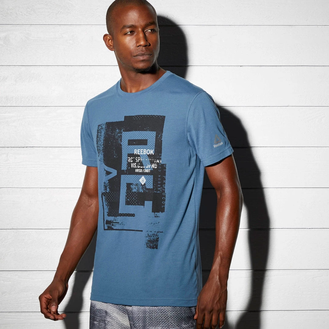 Reebok Combat Tee - Blue, BJ8881 6 Reebok Combat Tee - Blue, BJ8881