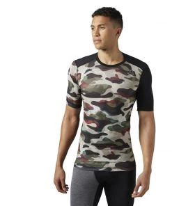Reebok Activchill Compression Tee Camo Print - Camo, BR9566