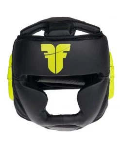 PROTECTION Headguard Fighter Sparring - Black/neon Yellow, JE1421PUBNY