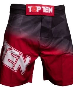 Top Ten MMA Prism Shorts - Red, 18151-41