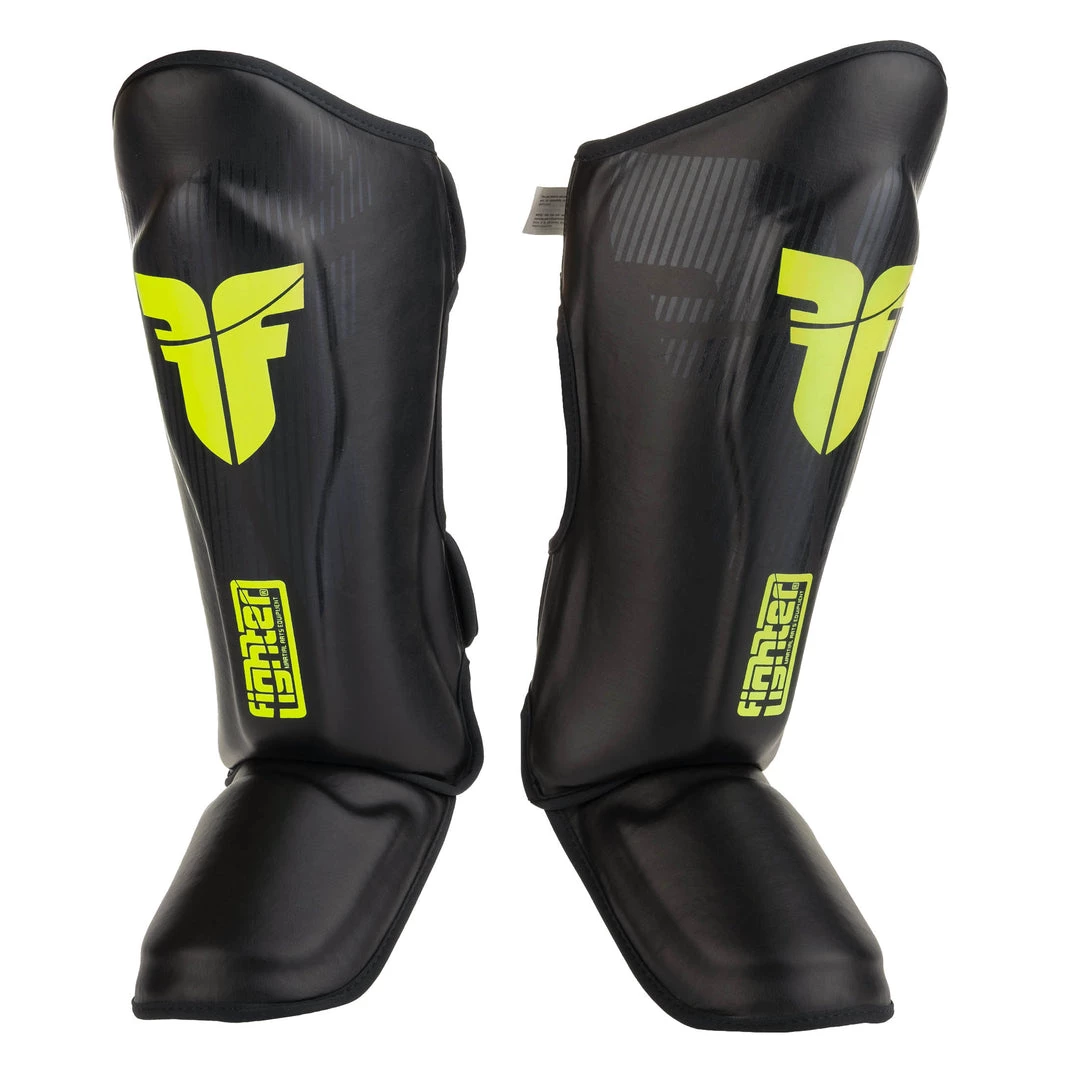 Fighter Shinguards Thai Classic - Black/neon Yellow, JE1573BNY PROTECTION 3 Fighter Shinguards Thai Classic - Black/neon Yellow, JE1573BNY PROTECTION
