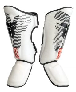 Fighter Shinguards Thai Classic - White/black, JE1573BWH PROTECTION