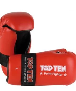 GLOVES Open Hands Top Ten Point Fighter - Red, 2165-4