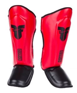 PROTECTION Fighter Shinguards Thai Classic - Red/black, JE1573RB