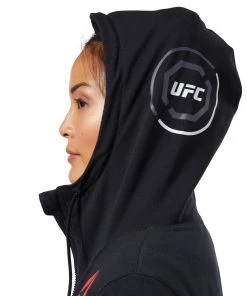 Reebok Hoodies UFC FIGHT NIGHT Blank Walkout Hoodie - Black, CE7494