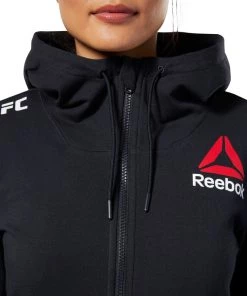 Reebok Hoodies UFC FIGHT NIGHT Blank Walkout Hoodie - Black, CE7494